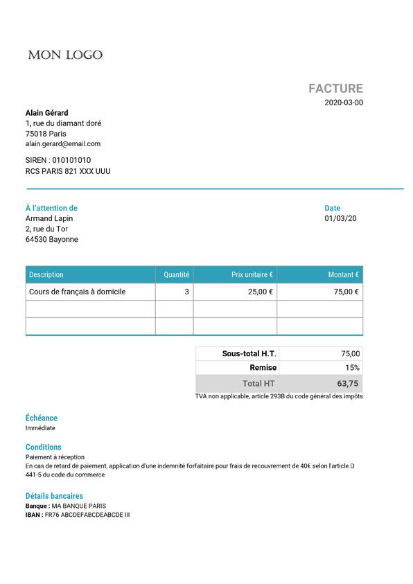 Modele Facture Format Word Et PDF Consulter Nos Exemples De Modele Facture Format Word Et PDF Consulter Nos Exemples De