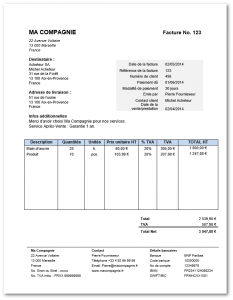 Modele de contrat facture sans TVA  Modele facture format Word et PDF